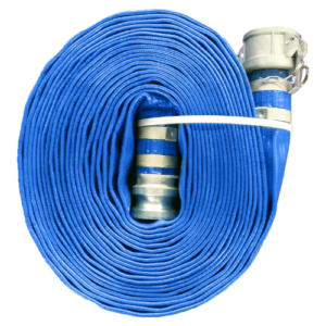 Tuyau Layflat, 4 "x 50 ', Décharge, Raccords rapides